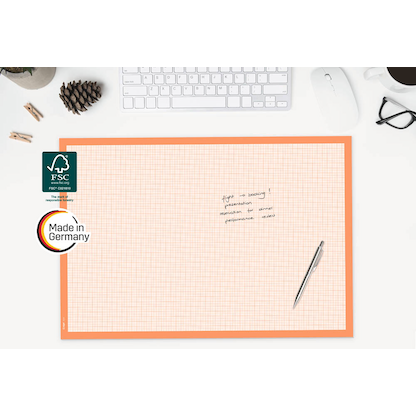 Artikelbild 7 für SIGEL Schreibtischunterlage Graph weiß/orange Papier 59,5 x 41,0 cm, 30 Blatt, Artikelnummer 640027