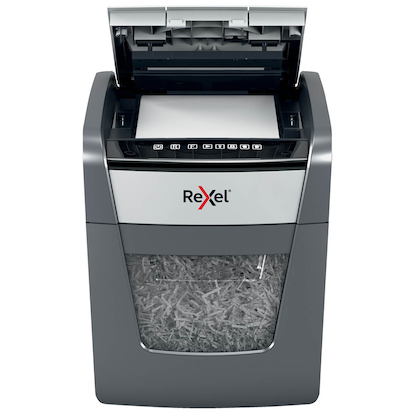 Artikelbild 8 für AKTION: Rexel Optimum AutoFeed+ 50X Aktenvernichter mit Partikelschnitt P-4, 4 x 28 mm, bis 50 Blatt, schwarz mit 20 Euro CashBack, Artikelnummer 267353