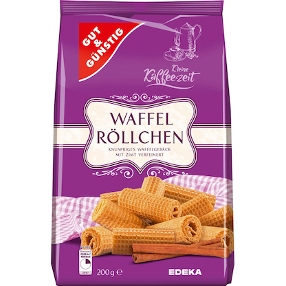 Artikelbild 15 für GUT&GÜNSTIG Waffelröllchen Kekse 200,0 g, Artikelnummer 988594