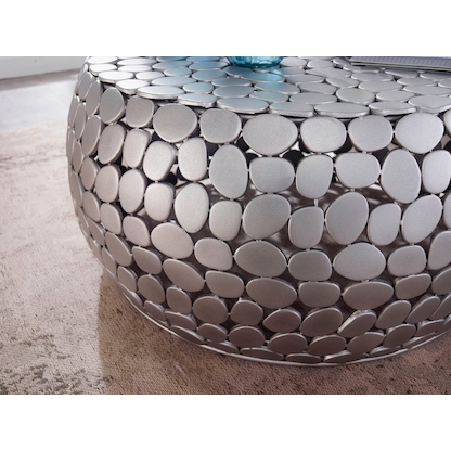 Artikelbild 5 für WOHNLING Couchtisch Aluminium silber 66,0 x 66,0 x 32,0 cm, Artikelnummer 166617