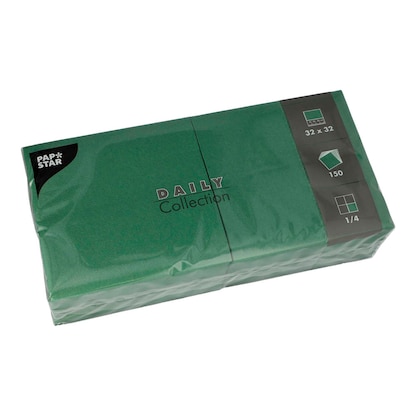 Artikelbild für PAPSTAR Servietten Daily Collection grün 2-lagig 32,0 x 32,0 cm, 150 St., Artikelnummer 311839