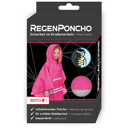 Artikelbild 9 für ROTH Mädchen Regenponcho Diamant rosa Einheitsgröße 1 St., Artikelnummer 581339