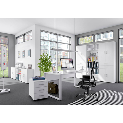 Artikelbild 4 für röhr direct.office Schreibtisch weiß rechteckig, Kufen-Gestell weiß 120,0 x 80,0 cm, Artikelnummer 460802