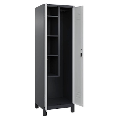 Artikelbild für CP Putzmittelschrank Classic Plus 080110-00 S10013 anthrazitgrau, lichtgrau 60,0 x 50,0 x 195,0 cm, aufgebaut, Artikelnummer 175206