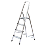 Artikelbild 1 für MUNK Stehleiter einseitig 11125 silber 4 Stufen, H: 157,5 cm, Artikelnummer 593416