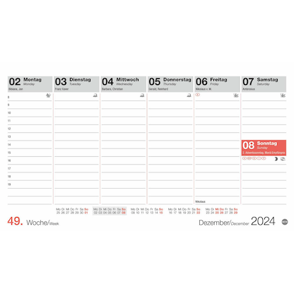 Artikelbild 4 für Heye Tischquerkalender Wochenplanung 2025, Artikelnummer 279319