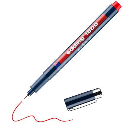 Artikelbild 13 für edding 1800 profipen Fineliner rot 0,25 mm, 1 St., Artikelnummer 603403