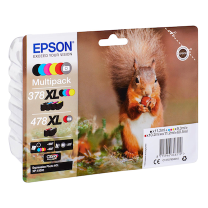 Artikelbild 2 für EPSON 378XL/478XL /T379D4 schwarz, cyan, magenta, gelb, rot, grau Druckerpatronen, 6er-Set, Artikelnummer 458644