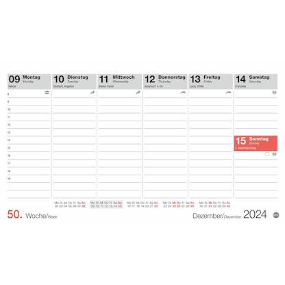 Artikelbild 5 für Heye Tischquerkalender Wochenplanung 2025, Artikelnummer 279319