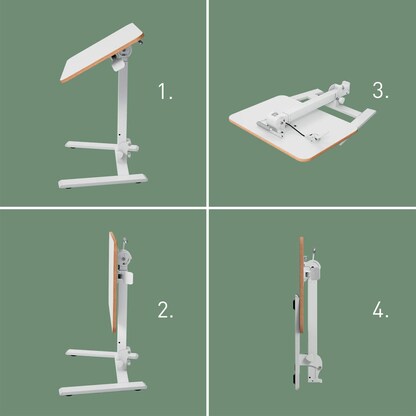 Artikelbild 6 für AKTION: LEITZ Ergo Compact höhenverstellbarer Schreibtisch weiß rechteckig abgerundet, T-Fuß-Gestell weiß 65,0 x 46,0 cm + GRATIS 2x LEITZ Notizbuch DIN A6 kariert, Artikelnummer 718696