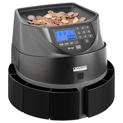 Artikelbild 10 für ratiotec Münzzähl- und Sortiermaschine CS 250, Artikelnummer 394318