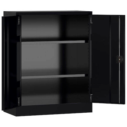 Artikelbild für ClassiX Metallschrank X-530319 tiefschwarz 80,0 x 38,0 x 100,0 cm, aufgebaut, Artikelnummer 183869