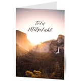 Artikelbild 1 für LUMA Trauerkarte Berge im Licht DIN B6, Artikelnummer 251468