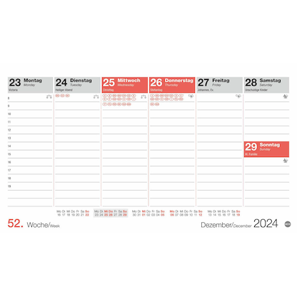 Artikelbild 7 für Heye Tischquerkalender Wochenplanung 2025, Artikelnummer 279319