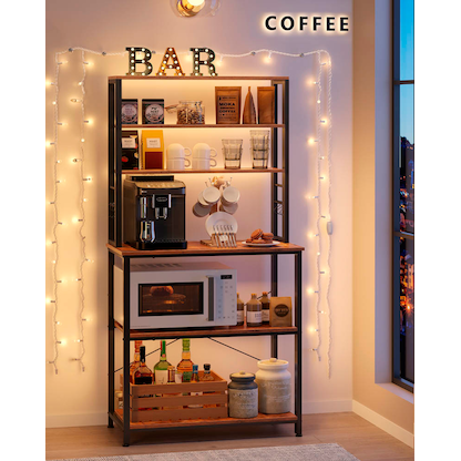 Artikelbild 4 für VASAGLE Küchen-Organizer vintage-braun 80,0 x 40,0 x 167,0 cm, Artikelnummer 438289