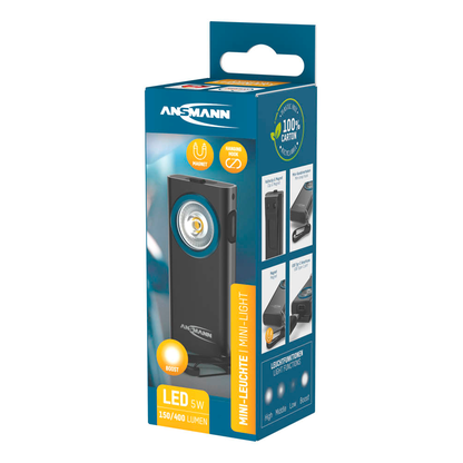 Artikelbild 19 für ANSMANN ML400R LED Taschenlampe schwarz 6,0 cm, 970 Lux, 400 Lumen, 5 W, Artikelnummer 629438