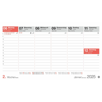Artikelbild 8 für Heye Tischquerkalender Wochenplanung 2025, Artikelnummer 279319