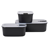 Artikelbild 1 für MEPAL Frischhaltedosen-Set EasyClip schwarz 2x 0,7 l und 1x 1,5 l, 1 Set, Artikelnummer 435377