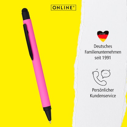 Artikelbild 6 für ONLINE® Kugelschreiber ALU Stylus pink, Schreibfarbe: blau, 1 St., Artikelnummer 617169