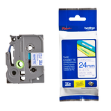 Artikelbild 1 für brother Schriftband TZe-253 TZE253, 24 mm blau auf weiß, Artikelnummer 653246