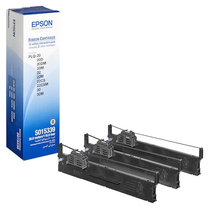 Artikelbild 16 für EPSON S015339 schwarz Farbbänder, 3 St., Artikelnummer 616452