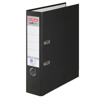 Artikelbild für herlitz maX.file nature plus Ordner schwarz Karton 8,0 cm DIN A4, Artikelnummer 473439