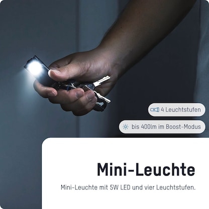 Artikelbild 4 für ANSMANN ML400R LED Taschenlampe schwarz 6,0 cm, 970 Lux, 400 Lumen, 5 W, Artikelnummer 629438