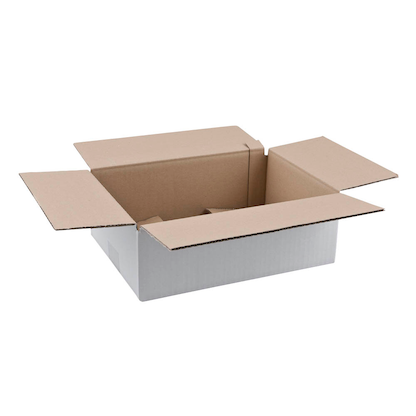 Artikelbild für 20 Nestler Wellpapp-Faltkartons 1-wellig weiß 31,5 x 22,5 x 11,7 cm Außenmaß, Artikelnummer 598060