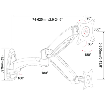 Artikelbild 2 für JENIMAGE Monitor-Halterung 130 WM JI-FD130WM schwarz für 1 Monitor, Wandhalterung, Artikelnummer 233508