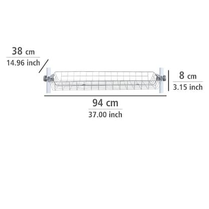 Artikelbild 2 für 2 WENKO Herkules Ablagen für Garderobensystem grau 94,0 x 38,0 x 8,0 cm, Artikelnummer 664963