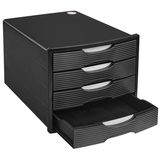 Artikelbild 1 für office discount Schubladenbox schwarz 1001-DO-13, DIN A4 mit 4 Schubladen, Artikelnummer 837532