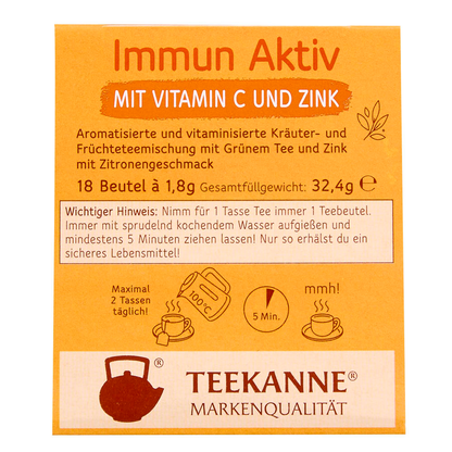 Artikelbild 3 für TEEKANNE Immun Aktiv Tee 18 Portionen, Artikelnummer 418059