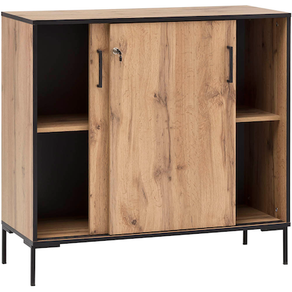 Artikelbild 5 für MÖBELPARTNER Schiebetürenschrank 2000, 701516 landhaus-eiche 2 Fachböden 100,1 x 41,0 x 96,6 cm, Artikelnummer 183964