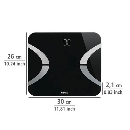 Artikelbild 2 für WENKO Körperanalysewaage schwarz für max. 180 kg, Artikelnummer 810752