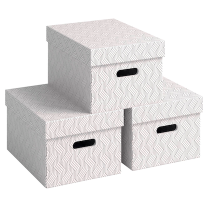 Artikelbild für 3 VON LEITZ Aufbewahrungsboxen 15,0 l weiß 26,5 x 36,5 x 20,5 cm, Artikelnummer 636066