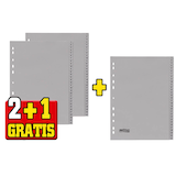 Artikelbild 1 für 2 + 1 GRATIS: office discount Ordnerregister DIN A4 Vollformat 1-31 grau 31-teilig, 2 Satz + GRATIS 1 Satz, Artikelnummer 715375
