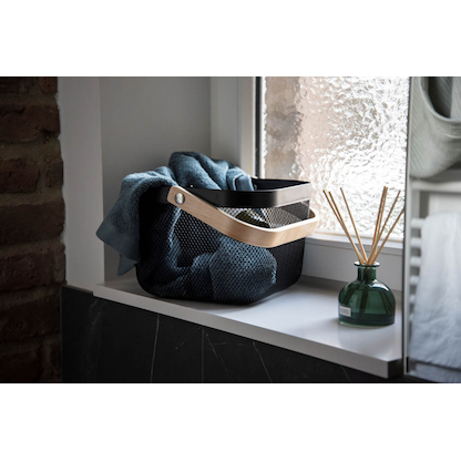 Artikelbild 7 für WENKO Bambusa Aufbewahrungskorb schwarz 25,0 x 25,0 x 17,0 cm, Artikelnummer 807101