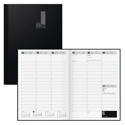 Artikelbild 15 für BRUNNEN Buchkalender TIME CENTER 2026 schwarz, Artikelnummer 594867