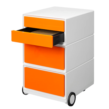 Artikelbild 6 für PAPERFLOW easyBox Rollcontainer weiß, orange 4 Auszüge 39,0 x 43,6 x 64,2 cm, Artikelnummer 170783