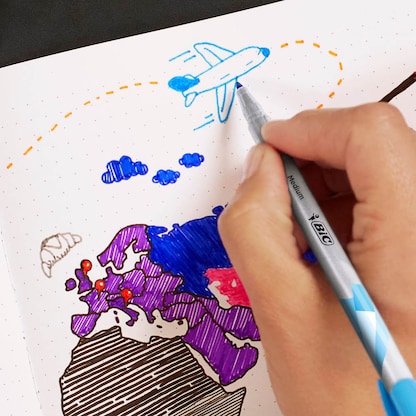 Artikelbild 5 für BIC intensity medium Filzstifte lila, 12 St., Artikelnummer 243754