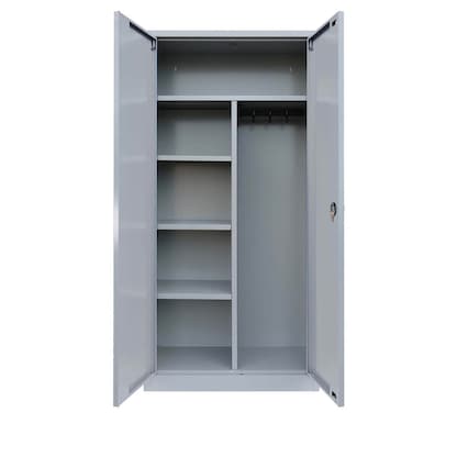 Artikelbild 4 für LÜLLMANN Putzmittelschrank 545540 lichtgrau 92,5 x 42,2 x 195,0 cm, aufgebaut, Artikelnummer 183077