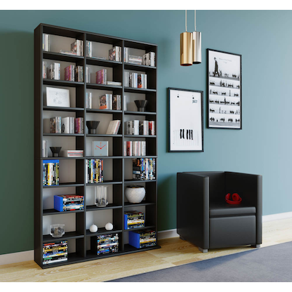 Artikelbild 3 für VCM my home Bücherregal Megosa Maxi schwarz 102,0 x 23,0 x 180,0 cm, Artikelnummer 518013