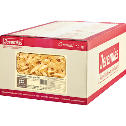 Artikelbild 3 für Jeremias® Bandnudeln 8 mm 2,5 kg, Artikelnummer 610229