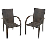 Artikelbild 1 für Garden Pleasure Gartenstühle mit Armlehnen Modesto dunkelgrau, 2 St., Artikelnummer 206363