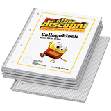 Artikelbild 1 für office discount Collegeblöcke kariert DIN A4 Innenrand, 5 Blöcke, Artikelnummer 203075