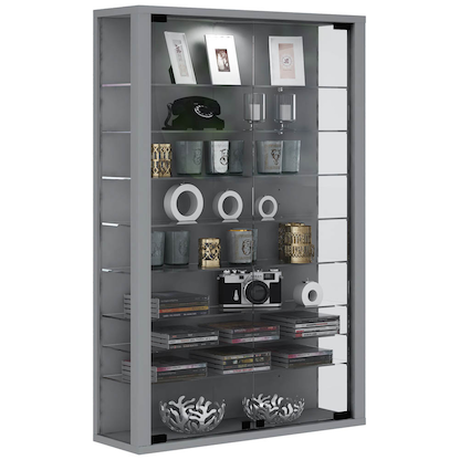 Artikelbild 12 für VCM my home Vitrosa Mini Vitrine silber 8 Fachböden, Artikelnummer 780895