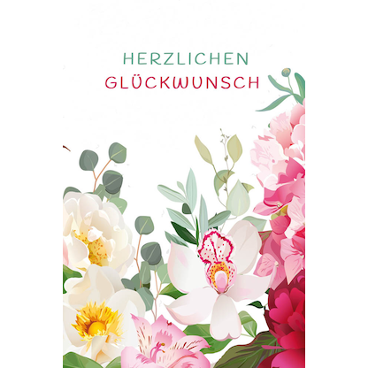 Artikelbild 2 für LUMA Glückwunschkarte Blumen DIN B6, Artikelnummer 403847