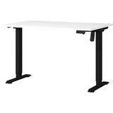Artikelbild 1 für GERMANIA Boras höhenverstellbarer Schreibtisch weiß rechteckig, T-Fuß-Gestell schwarz 120,0 x 80,0 cm, Artikelnummer 386559
