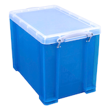 Artikelbild 1 für Really Useful Box Aufbewahrungsbox 19,0 l transparent, blau 39,5 x 25,5 x 29,0 cm, Artikelnummer 305464