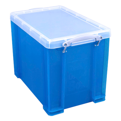 Artikelbild für Really Useful Box Aufbewahrungsbox 19,0 l transparent, blau 39,5 x 25,5 x 29,0 cm, Artikelnummer 305464